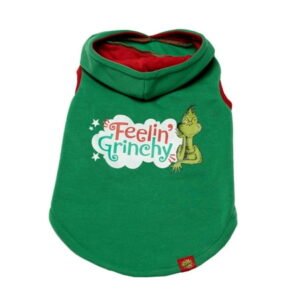 Dr. Seuss’ The Grinch! Holiday Pet Hoodie for Dogs, Feelin’ Grinchy, Green, Large