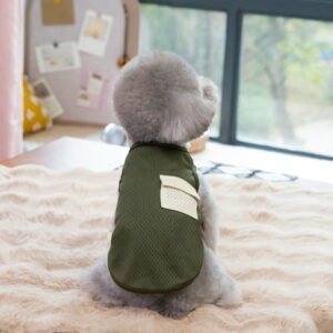 Cooling Shirts for Dogs, Lightweight Mesh Breathable Dog Clothes for Small Dogs Boy Girl,Sun-Protection Sleeveless Shirts for Dog&Cat Puppy Vest Pet Apparel Green S