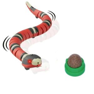Interactive Electric Snake Cat Toy – Rechargeable Moving Robot For Bored Kittens & Adult Cats – Catnip-Infused Indoor Pet Toys For Cat Lovers & Kids