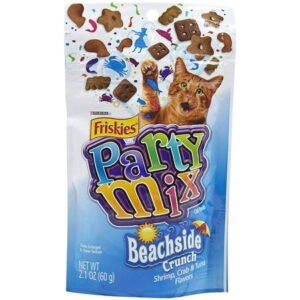 Purina Friskies Party Mix Beachside Crunch 2.1 OZ Each. Pack of 4