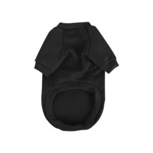 Unique Bargains Cotton Blend Dog Sweatshirt Pet Apparel Fleece Lined Coat XS Black