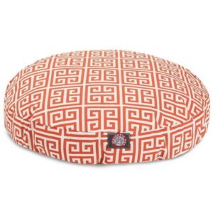 Majestic Pet | Towers Round Pet Bed For Dogs, Removable Cover, Orange, Small