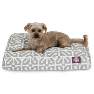 Majestic Pet | Aruba Rectangle Pet Bed For Dogs, Removable Cover, Gray, Small