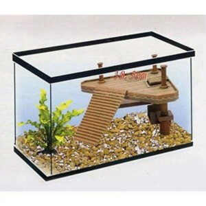 GreensenTank Ornament,Reptiles Floating Platform Pier with Ramp Ladder Terrarium Tank Ornament