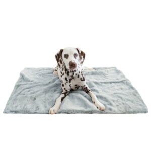 Best Friends by Sheri Reversible SnuggleSoft Calming Dog Blanket – Ultra Soft Faux Fur Pet Throw, Anxiety-Relief, Lightweight Warm Bed Cover for Dogs and Cats, Machine Washable, Gray, 30″ x 40″