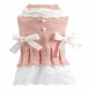 TELOLY Dog Sweater,Stretchy Soft Fabric Dog Sweaters for Small Dogs Male,Comfortable Movement Dog Clothes for Small Dogs,Pink1,S