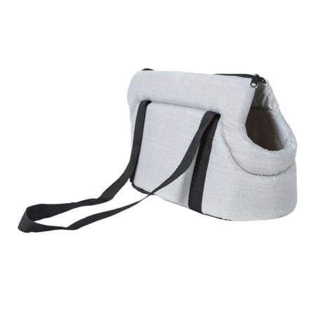 Portable Dog Seat Travel Transport Bag Pouch with Handle Shoulder Bag Carrying Tote Pet Carrier for Hiking Traveling Small Animals Kitty , Gray 45x22x20cm