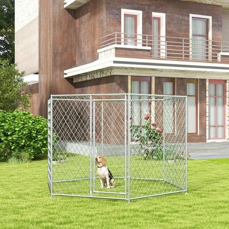 PawHut 9.2′ x 8′ x 5.6′ Dog Kennel Outdoor W/ Lockable Door
