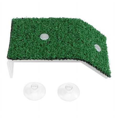 Lawn Turtle Basking Platform Resting Platform, Simulation Grass Ramp for Tank, Reptile S