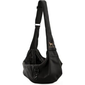 Noah & Paw Dog Sling Carrier for Small Medium Dogs & Puppies, Dog Carrier with Adjustable Padded Strap, Premium Twill, Insulated with Soft Breathable Fur, Double Safety Feature, Machine Washable