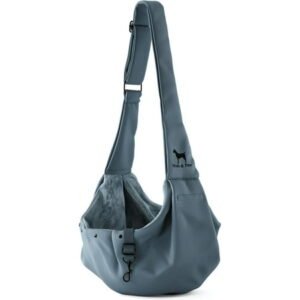 Noah & Paw Dog Sling Carrier for Small Medium Dogs & Puppies, Dog Carrier with Adjustable Padded Strap, Premium Twill, Insulated with Soft Breathable Fur, Double Safety Feature, Machine Washable