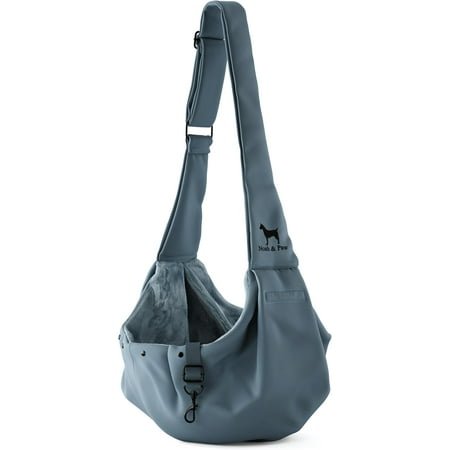 Noah & Paw Dog Sling Carrier for Small Medium Dogs & Puppies, Dog Carrier with Adjustable Padded Strap, Premium Twill, Insulated with Soft Breathable Fur, Double Safety Feature, Machine Washable