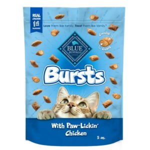 Blue Buffalo Bursts Chicken Flavor Crunchy Treats for Cats, Whole Grain, 5 oz. Bag