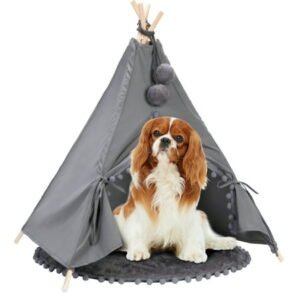 New Meetco Dog Tent Portable Washable Dog House with Water Proof Cushion Medium