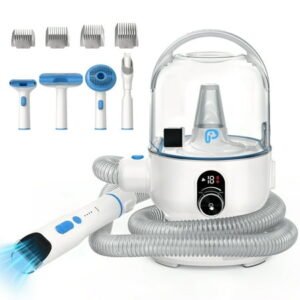 CazToi Dog Grooming Vacuum 13400Pa Strong Suction 2L Large Capacity 5 Tools Quiet For Pets