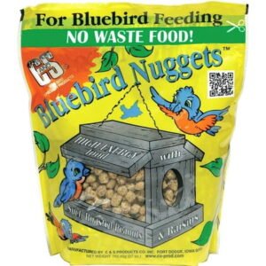 C&S Products Blue Bird Nuggets Plus Beef Suet,Corn,Peanuts,Raisins 27 Oz