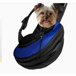 Adjustable Cotton & Mesh Pet Sling, Blue