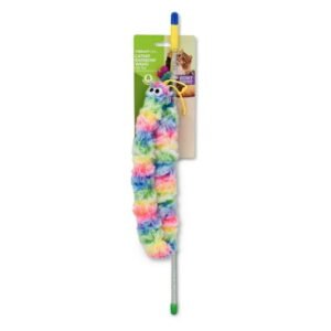 Vibrant Life Rainbow Wand Cat Toy, with Feather and Bell, 1 Pack