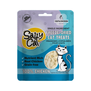 Salty Cat Freeze-Dried Chicken Flavor Crunchy Treats for Cats, 10g Bag