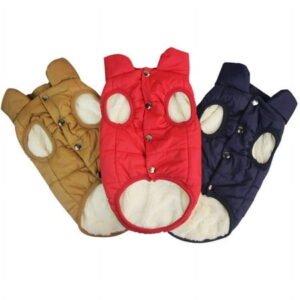 1PC Waterproof Pet Dog Jacket Windproof Small Dog Vest 2 Layers Fleece Lined Warm Dog Sweaters Soft Pet Apparel Small Dog Winter Coat and Cat Sweater for Puppy Winter Cold Weather