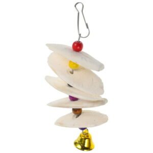 FOMIYES Cuttlebone Chew Toy for Birds Made of Synthetic Material Beige Color Great for Pet Play and Calcium Intake 7.8 inches