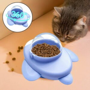 Pyaiiner Rotating Cat Toy with Freeze-Dried Treats Interactive Self-Entertainment Puzzle Feeder for Cats and Dogs