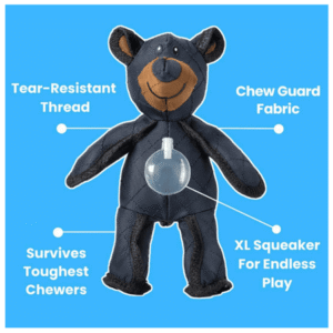 Unbreaka Bear Dog Unbreakable Ted-dy Extreme Bear 2.0 Dog Toys Aggressive Chewers Indestructible Stuffed Plush Dog Squeaky Toy Keep Them Busy Durable Tough Heavy Duty Chewer Dog Toy Large Breed