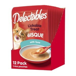 Hartz Delectables Bisque Lickable DPF11 Wet Cat Treats-12 Pack-Tuna – 3270011057