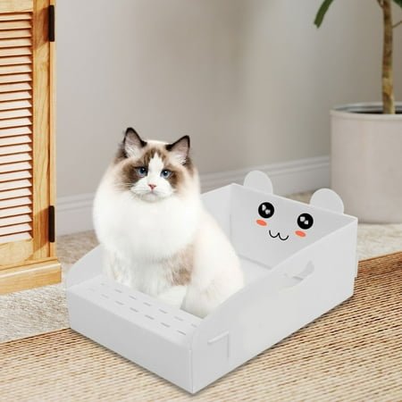 Qiweii Foldable Travel Cat Litter Box,Portable Toilet for Pets On Trips,Home Pet Care Accessory