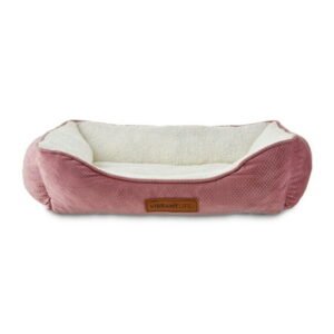 Vibrant Life Premium Cuddler Pet Bed, Pink & White