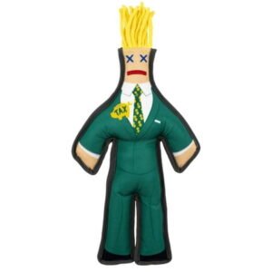 Dammit Dolls Squeaky Dog and Puppy Toy – Tax Man – Plush, Interactive Novelty Chew Toy