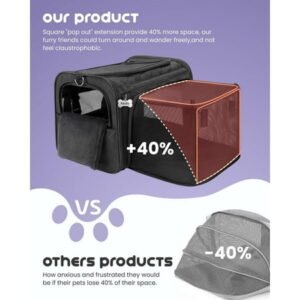 Cat Carrier Soft for Small to Medium-Sized Cats,Up to 25 Lbs,TSA Airline Approved Soft Sided Pet Carrier,Collapsible Travel Cat Carry Bag