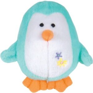 Jeffers Plush Penguin Dog Toy with Squeaker, 3 Inch, Light Green – Soft Toy for Small Dogs