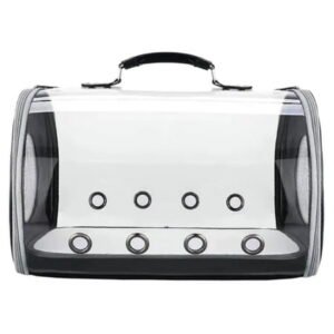 Pet Carrier with Shoulder Strap, Transparent Bag for Cat and Dog, Maximum Load Capacity 17lb, 17″x11″x9.4″ Large Pet Carrier