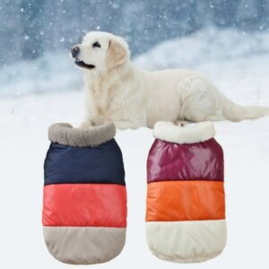 Dog Winter Coat Dog Jacket Warm Padded Puffer Vest Turtleneck Thick Fleece Lining Pet Apparel for Small Medium Large Dogs