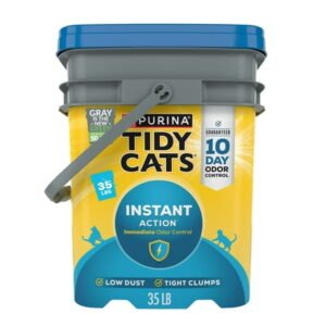 Purina Tidy Cats Instant Action Clumping Cat Litter, Floral Scent, 35 lb Pail