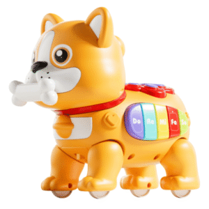 Walking Puppy with Leash, 6.6″ Electric Musical Dog , Barking and Walking Plush Puppy, Pull Toy, Interactive Pet Toy A