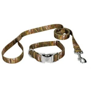 Country Brook Petz® Premium Waterfowl Camo Dog Collar and Leash, Small