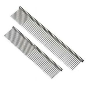 Steel Grooming Combs Professional Dog Cat Groomers Tool Choose Size 7.5″ or 10″ (Both Sizes)