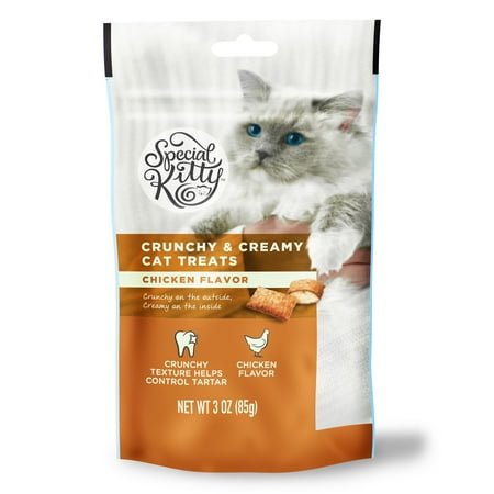 Special Kitty Crunchy and Creamy Cat Treats Chicken Flavor, 3 oz