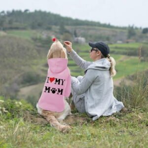 CxhicLuv 2XL Pet Sweater, Soft Fleece Dog Hoodie, Comfortable Polyester Clothes for Spring & Winter, Blue, Gray & Red, Cozy Holiday Dog Apparel for Pets, Warm & Fashionable Wear