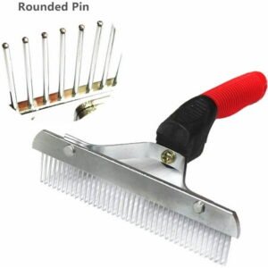 Pet Comb Extra-Large Rake Comb Grooming Brush Deshedding Tool Beauty Comb For Large Dogs Golden Retriever Husky German Shepherd