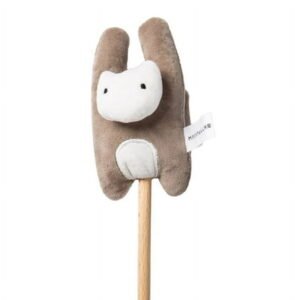 Mayitwill Natural Interactive Cat Wand, Safe Hunting Distance Cat Toys for Indoor Cats Nickel