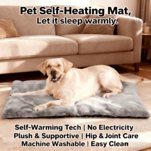 Self-Warming Heated Dog Bed & Kennel Pad for Large Dogs, Thermal Reflective Layer, Arctic Fleece & Machine Washable Cover with Non-Slip Bottom, for Winter Indoor Use, Size XL 45.3″x28.4″x2.4″