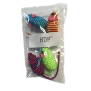 HDP Hypno Striped Mice Cat Toy, 4 Count