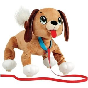 Mighty Mojo Peppy Pets Brown Mutt Walking Dog Toy Interactive No Batteries Required