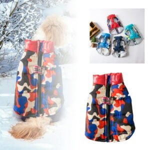 Pet Dog Warm Snowsuit Clothes Waterproof Windproof Winter Coat Puppy Apparel Cold Weather Dog Jacket,Red,L