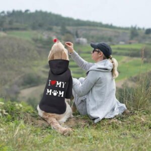 COM1950s 2Xl Dog Clothes Dog Hoodies Winter Dog Sweater Soft Thickening Black Puppy Sweater for Large Medium Dogs Boy (1 Pack Black,2Xl :20.47X14.96 In)