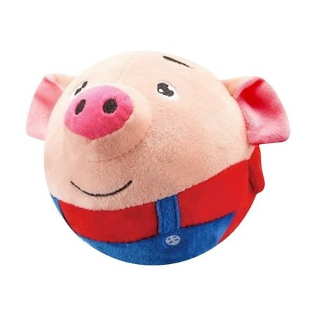 ToysYGift Moving Pet Plush Toy, Interactive Dog Toy Pet Bouncing Balls, Cartoon Pig Plush Sound Electronic Dog Toy, Cute Shake Bounce Toys for Dog CatsCute Shake Bounce Toys for Dog