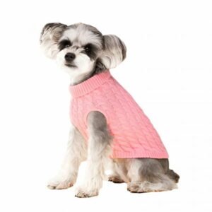 TELOLY Small Dog Sweater, Warm Pet Sweater, Cute Knitted Classic Dog Sweaters for Small Dogs Girls Boys, Dog Sweatshirt Clothes Coat Apparel for Small Dog Puppy Kitten Cat Pink Xs